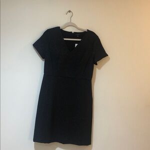 Ann Taylor Black Short Sleeve Dress